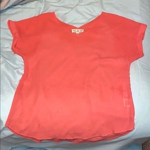 Peach top- Pink Rose